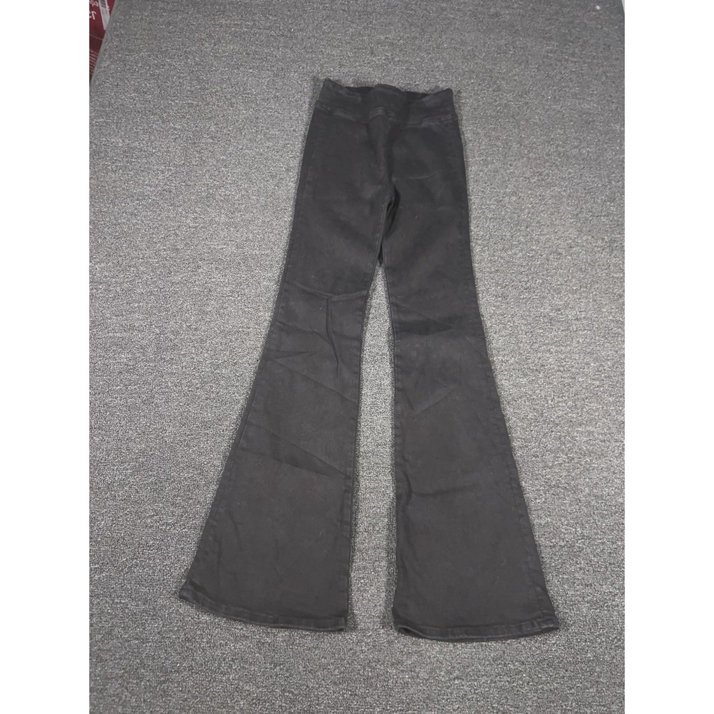 Frame The Jet Set Flare Jeans Women Size 1 (25x32) Pull On Black Cotton Stretch